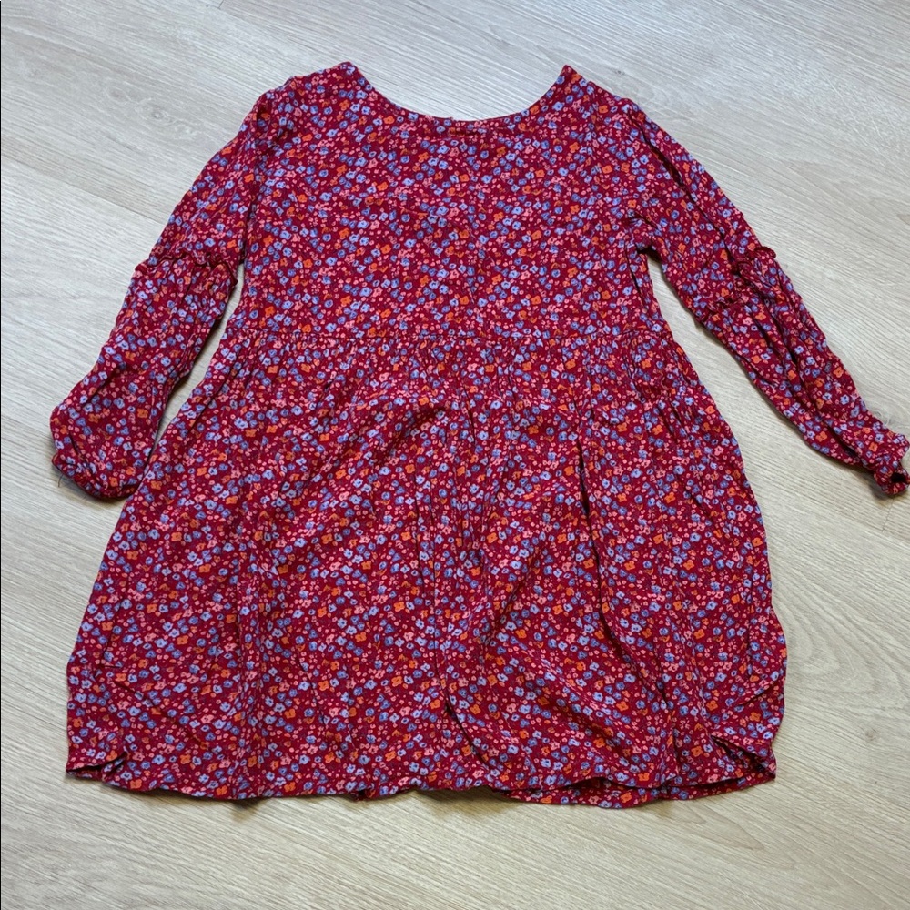 Dip Red & Blue Floral Girl’s 5T Dress